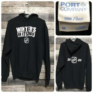 Port And Company NHL 2020 Winter’s On It’s Way Hoodie Men’s M Black